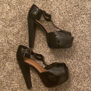 Brand New Black Patent Platform Heels